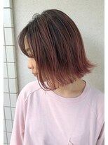 バベル(BABEL Hair Design) 【BABEL】バレイヤージュカラー＿くすみピンクラベンダーピンク