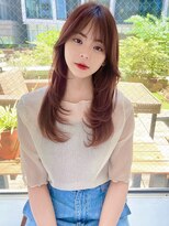 バイオレット 表参道店(Violet)&nbsp;レイヤーカット シースルーバング 小顔ヘア 伸ばしかけヘア