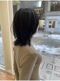 レイヤーカットウルフカットヘルシーロングツヤ髪スタイル