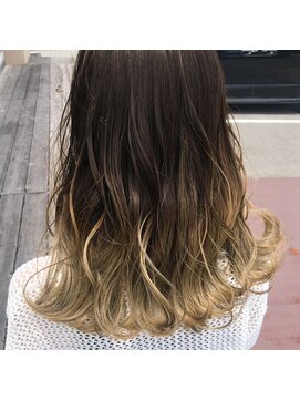 ミル 今治(1003 mille IMABALI) バレイヤージュの韓国風イエローカラー