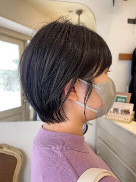 アミュレ(Amule) バッサリイメチェンショートボブ顔まわりシースルーフェザー前髪