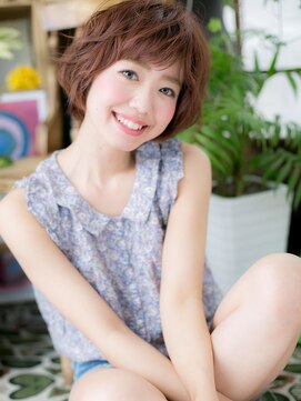 カバーヘア ブリス 大宮西口(COVER HAIR bliss) くせ毛風ハイライト暖色系カラーウルフボブh3大宮20代30代40代