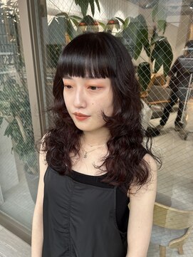 アドア 横浜(ADORE) 【ADORE 横浜】カシスカラー×ブリーチなし暖色カラー