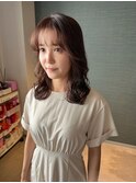 韓国ヘア/デジタルパーマ/ゆるふわパーマ/ピンクベージュ