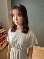 アム(amu)&nbsp;韓国ヘア/デジタルパーマ/ゆるふわパーマ/ピンクベージュ