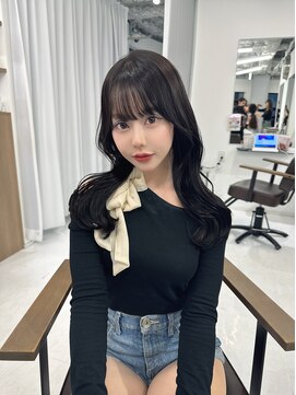 ハピネス 梅田茶屋町店(HAPPINESS) ミディアムレイヤー/韓国ヘア/髪質改善/顔まわり/ブリーチなし