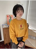 グレージュアッシュグレージュショートカットミニウルフ