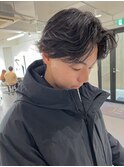 フェザーショート/リバースパーマ/メンズ/ナチュラル
