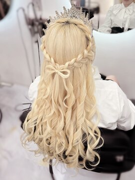 クラン 梅田店(clan) 髪の毛リボンハーフアップ