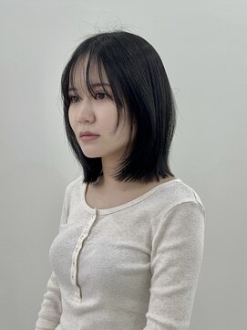 ミル(milu) 【ami】ミディアム/切りっぱなし/顔まわりレイヤー/四条/河原町