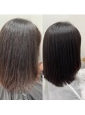 縮毛矯正で作るナチュラルボブ
