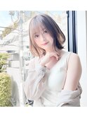 ★大人ガーリーチョコレート小顔カット外ハネボブモード髪質改善