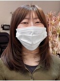 顔周りレイヤーロング