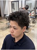 スパイキーパーマセンターパート/波巻きツイストスパイラル/千葉