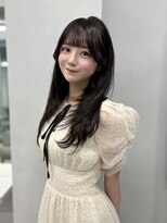 プリアバイポプルス 渋谷(pria by popls)&nbsp;ミディアムレイヤーハッシュカット顔周りレイヤーカット韓国ヘア