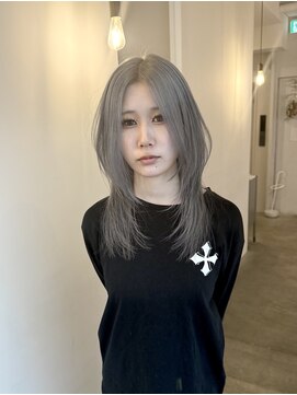 アルジャーノン グリーン(ALGERNON GREEN) 顔まわりレイヤー×シルバー