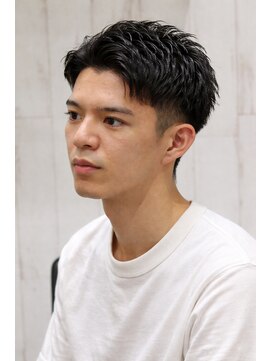 ヨシザワインク プレミアム 横浜 桜木町店(YOSHIZAWA Inc. PREMIUM) 刈り上げツーブロック束感アップバングスタイル