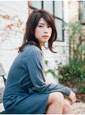 肩のハネ感が可愛いミディアムパーマ【行徳】