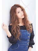 くせ毛風フレアロングウェーブ