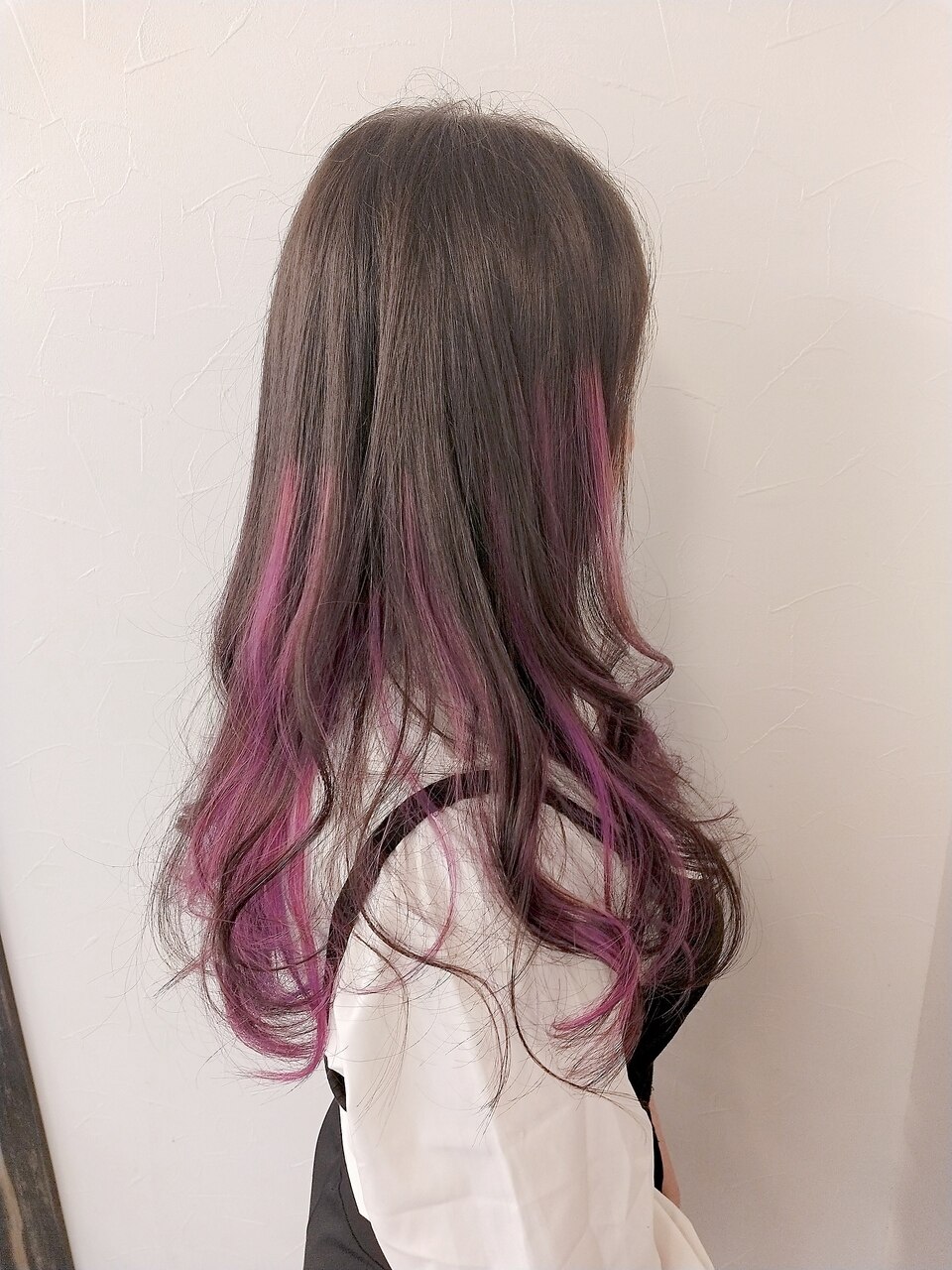 原口☆ピンク紫メッシュグラデ☆福岡久留米：L171334195｜ヘアカラー