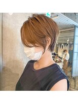 髪質改善と縮毛矯正の専門店 サンティエ(scintiller)&nbsp;大人綺麗な小顔襟足スッキリショートボブ　30代40代50代