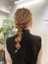 ジエクト ヴィシア(The Ect VIXIA)&nbsp;結婚式ヘアセット 編みおろし ヘアアレンジ  ローポニー