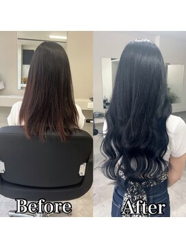 ファボ(Fav) 《カラー＋シールエクステ》cool Black