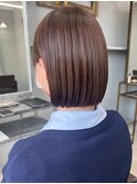 ダブルカラー外ハネボブインナーカラーハイライトケアブリーチ