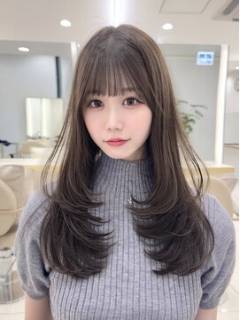 マウル 栄(MAEUL) 小顔レイヤーカット　ココアベージュ