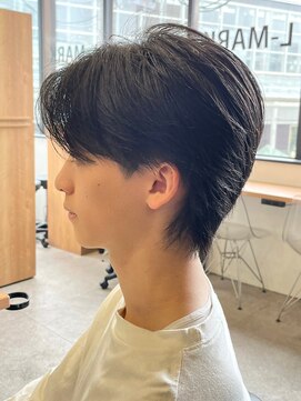 エルマーク 京橋(L-MARK) センターパートニュアンスパーマ韓国カルマパーマコンマヘア