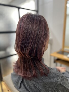 アルト 町田店(arto) ハイライト入れて暗めのピンク