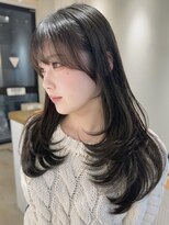 ジーナ 難波(Zina)&nbsp;髪質改善＊顔周りレイヤーダークアッシュ＊美髪【Zina難波】