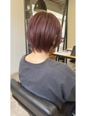 20代30代40代小顔ハンサムショートシアーピンクブラウン