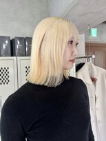 ハイプ(HYPE)&nbsp;表参道/ブリーチ/ダブルカラー/抜きっぱなしブロンド/結べるボブ