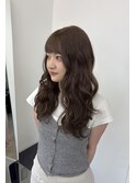 ふわふわカール巻き+透明感ベージュ