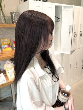 ヒカリス ヘアー 相川店(HIKARIS hair) ラベンダーグレージュカラーと顔まわりレイヤー