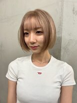 スリーバイベルベット(THREE...by velvet)&nbsp;ハイトーンベージュ/ブロンドベージュ/ブリーチ/ボブ/博多