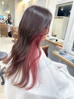 ネオリーブ チロル 横浜西口店(Neolive CiroL.)&nbsp;チェリーレッド/見せるインナーカラー/デザインカラー【横浜】k