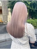 渋谷ブリーチカラーハイトーンカラーピンクベージュ30代40代