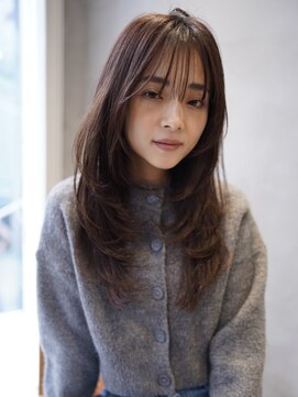 ニコ トウキョウ 渋谷(nico TOKYO) ミディアムレイヤーカット顔周りレイヤーハッシュカット透明感