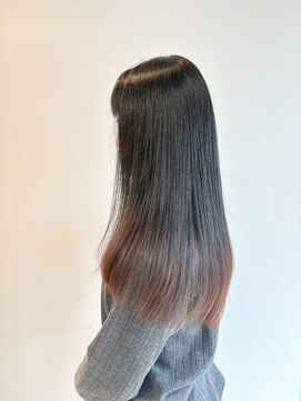 ペスカケイクリエイティブ(PESCA K-CREATIVE) 地毛ブラック×レッドグラデーションロング