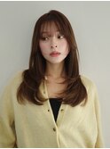 面長さん向けくびれレイヤー/小顔ロング生田