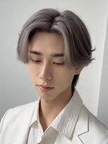 ヌーン ヘアメイク プラス ハッピータイムズ(NOON hair make+happy times)&nbsp;メンズバレイヤージュ/ホワイトグレージュ/レイヤーカット