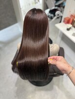 アウラ 近鉄八尾駅前店(Aura)&nbsp;韓国風レイヤー×前髪長め×20～30代グレージュ