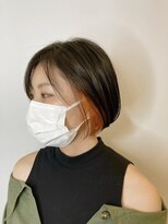 ユイット 本八幡店(Uit)&nbsp;ちょい見せオレンジイヤリングカラー ［本八幡/髪質改善］