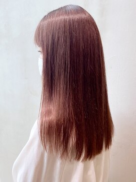 アイティーバイアルバム 八王子店(IT by ALBUM) ピンクモカロング_ラベンダーカラーくびれミディ_ba327601