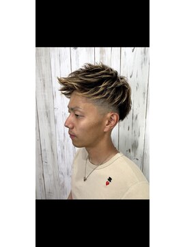 メンズアンダーバーホワイト 南海難波店(Men's _WHITE) ジェットモヒカン×ハイライト