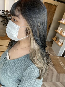 アンジェリカ 難波店(ANGELICA) インナーカラー＋ミルクティーベージュ