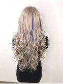 #ブルー #メッシュ #ミルクティーベージュ