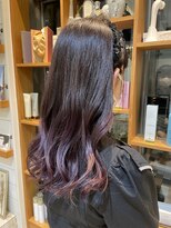 ネオリーブ アンド 渋谷店(Neolive &)&nbsp;【韓国/ふんわりカール】パープルのグラデーションカラー